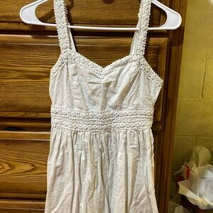 All white flowy dress!